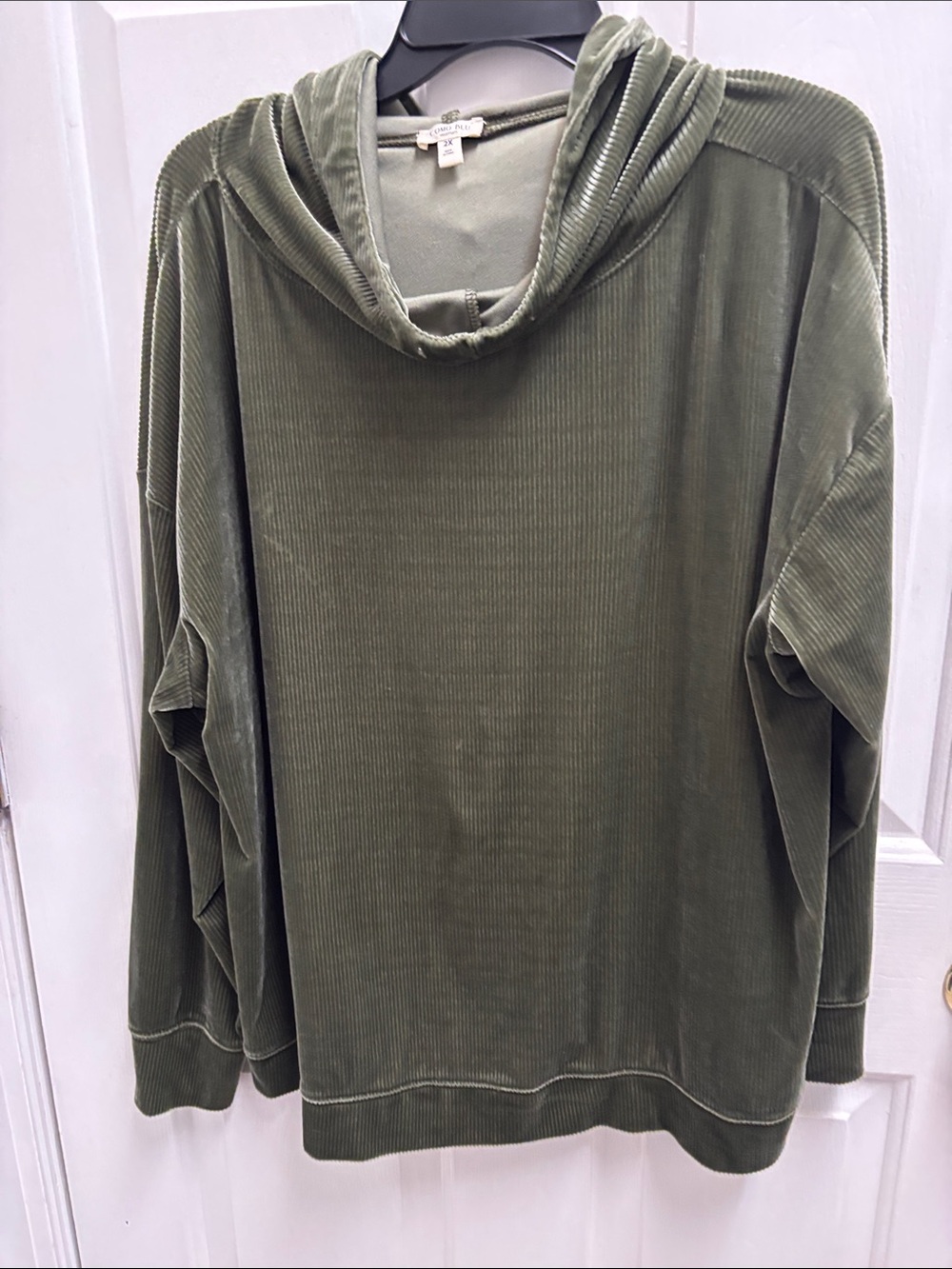 Hunter Green Corded Hoodie Sweatshirt - set Women’s
